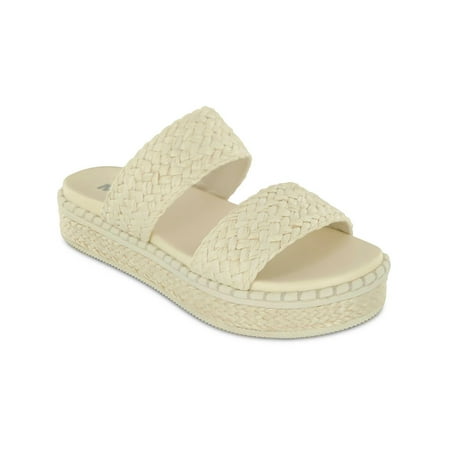 UPC 196628132459 product image for Mia Womens Kady Faux Leather Woven Slide Sandals | upcitemdb.com