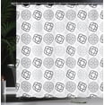 thumbnail image 3 of Ambesonne Celtic Shower Curtain, Irish Traditional Art, 69"Wx70"L, Grey White, 3 of 4