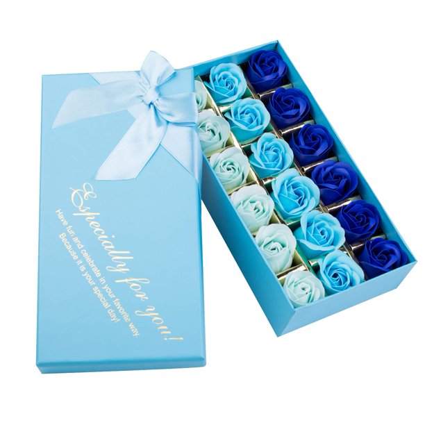 Rotumaty 18 piezas de jabón de baño perfumado floral, pétalos de rosas, aceite esencial de plantas, juego de jabón de rosas, el mejor regalo para ella, mujeres, niñas, mamá, amante, cumpleaños, San Va