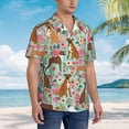 thumbnail image 6 of Cute Boxer Dog Flowers Florals Flowers Hawaiian Shirts For Men, Summer Short-Sleeve Relaxed-Fit Button-Down Shirts Xx-Large, 6 of 7