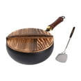 thumbnail image 4 of 9.45 pulgadas de wok sin recubrimiento con gancho colgante, utensilios de cocina, sartén salteado para un restaurante de cocina para el hogar del, 4 of 9