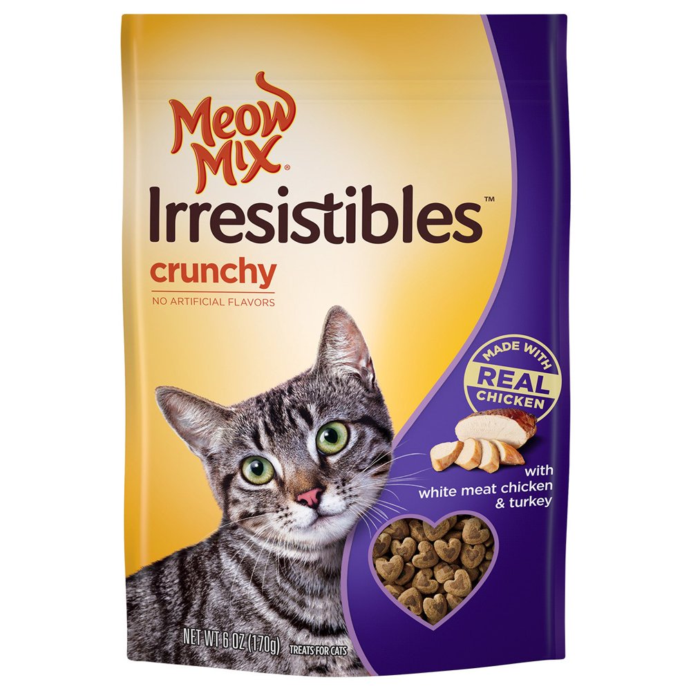 Meow Mix Irresistibles Cat Treats, Crunchy With White Meat Chicken