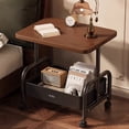 thumbnail image 5 of Ardic End tables, Side Table for Couch and Bed,End Table for Small Spaces,Adjustable Height, Walnut Brown, 5 of 5