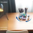 thumbnail image 3 of YCLADEC Paquete de 2 Organizadores Lazy Susan para Gabinete de 9.2" Pulgadas Organizadores de Despensa y Almacenamiento Estante para Especias para Cocina Baño Organización de Plato Giratorio Refriger, 3 of 7