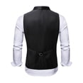 thumbnail image 6 of FRSASU Mens Sequin Vest Jacket formal Leisure V-neck Shiny Waistcoat Bowtie Set Slim Fit Suit Wedding Prom Party Tuxedo Black, 6 of 6