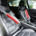 thumbnail image 5 of 4 Pack Seat Belt Cover Extra Long Seat Belt Pads for Car Soft Comfort Shoulder Strap Covers Harness Pads Helps Protect Your Neck and Shoulder(10.6 Inch,Red), 5 of 12