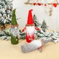 thumbnail image 4 of Cateissary Cubierta de botella de vino de Navidad Botón de manga de hombre viejo sin rostro Sombrero de telas no tejidas Ropa de de comedor de Kits de decoración para fiestas Rojo Cateissary HA068241-01, 4 of 6