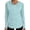 Light Blue, variant on Women's Lightweight Hooded Long Sleeve Top Activewear Pullover Blouse Casual Sporty Tunic Shirt for Fall Winter Daily Wear and Workout