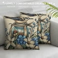 thumbnail image 3 of Home Sweet Home Decorative Throw Pillow Covers , Spring Summer Flower Cushion Case Decor, Blue Stripes Starfish Conch Home Decoration, 3 of 5
