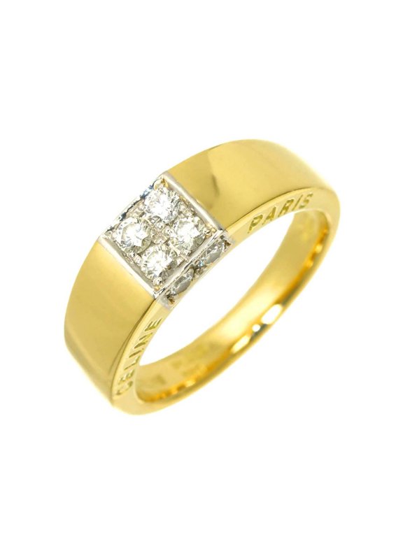 Pre-Owned Celine CELINE 1 Ring, 0.40ct Diamond, 18K YG Yellow Gold, Pt Platinum 750, Diamond...