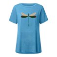 thumbnail image 4 of Mujeres moda Casual impresión camisas manga corta suelta Tee Tops túnica blusa Fridja ghk471, 4 of 4