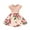 Pink, variant on Girls Dresses Casual Size 2 Years-3 Years Fly Sleeve Casual Bow Ribbed Floral Dress Party Princess Graphic Dress