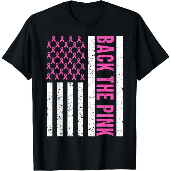 Back The Pink Breast Cancer Awareness Flag Toddler Women Men T-Shirt