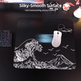 thumbnail image 6 of ATTACK SHARK CM05 Glass Gaming Mouse Pad,17.7x15.7  in Tempered Glass Hard Large Mouse Mat with Nano-Textured Surface, Non-Slip PU Leather Base,9H Scratch Resistant for FPS &PC Gaming Black Wave, 6 of 8
