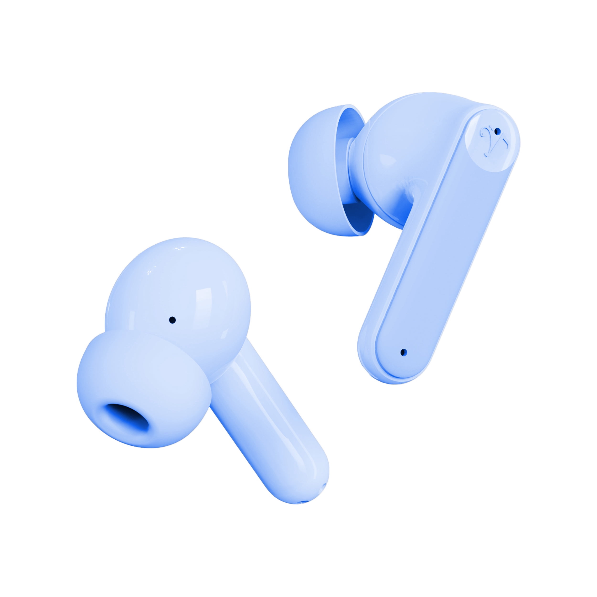 Visual Land SOUNDWAVE A1 Plus Active Noise Cancelling Earbuds, 6 Mics, 48H Total Playtime, 15 Mins = 6 Hours Playtime - Blue