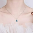 thumbnail image 3 of Blue Moissanite Solitiare Necklace, 3 of 12