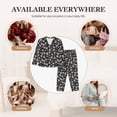 thumbnail image 7 of Pofeuu Cute skull Print Womens Pajamas Set Long Sleeve Sleepwear Button Down Nightwear Soft Pj Lounge Sets Button Down Pajamas Women-XX-Large, 7 of 7