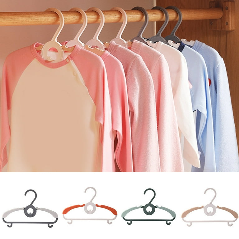 5pcs Household Baby Clothes Hangers, Adjustable, Space-saving