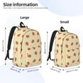 thumbnail image 4 of Balery Strawberries Vintage Canvas Backpack for Men and Women - Large Capacity, Durable Travel Laptop Bag for School, Work, Hiking, and Outdoor Activities, 4 of 7