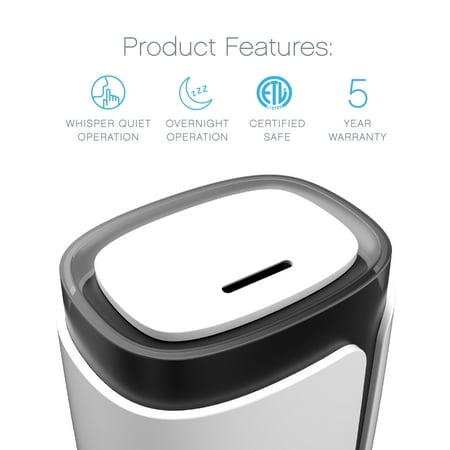Pure Enrichment - HUME™ Ultrasonic .92 Gal. Cool Mist Humidifier - White