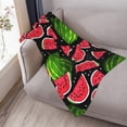 thumbnail image 3 of Watermelon Summer Fruit Blanket, Soft Blankets Flannel Bed Throw Cozy Lightweight Plush Gifts for Women Men Boys Girls Kids Sofa Couch Bedroom Living Rooms Warm All Season, Home Decor, Small 50"x40", 3 of 6