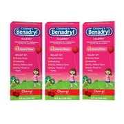 Children's Benadryl Allergy Liquid Cherry 8 oz (Pack of 3)