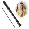 thumbnail image 1 of HONMEET Music Instruments Soprano Recorder Plastic Black 1Pack for Kids Students, 1 of 8