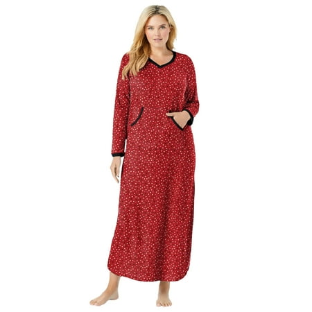 

Dreams & Co. Women s Plus Size Long Printed Sleep Shirt Nightgown