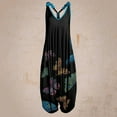 thumbnail image 2 of Henpk Jumpsuits For Women Dressy Plus Size Clearance Summer Womens Jumpsuits And Rompers Women Casual Boho Print Romper Long Playsuit Strapless Sleeveless Jumpsuit Black XXXXXL, 2 of 4