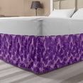 thumbnail image 1 of Jungle Foliage Bed Skirt, Repetitive Pattern of Abstract Colored Exotic Leaves Repetition in Violet, Elastic Bedskirt Dust Ruffle Wrap Around for Bedding Decor, 4 Sizes, Pink Purple, by Ambesonne, 1 of 2