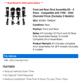 thumbnail image 2 of Front and Rear Strut Assembly Kit - 4 Piece - Compatible with 1998 - 2002 Chevy Prizm (Excludes S Models) 1999 2000 2001, 2 of 2