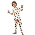 thumbnail image 2 of Halloween Family Pajamas Matching Set - 2 piece Ghost Pumpkin Printed Long Sleeve Top Pants Outfit Set for Halloween Nights for 6 Years Pjs, 2 of 6