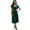 Green, variant on Fjuchai Women's Chiffon Dresses Short Sleeve V Neck Casual Ruffle Swing Dress S-XXL