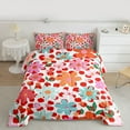 thumbnail image 2 of Manfei Colorful Flowers Bedding Comforter Set 2pcs for Teens Adults,Red Polka Dots Twin Comforter Sets Microfiber,Chic Floral Blossoms Breathable Bedding Set,Lightweight Room Decor,Reversible, 2 of 8
