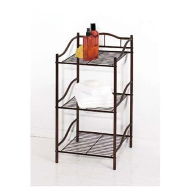 3 Shelf Storage Tower Oil Rubbed, Oil Rubbed Bronze Shelving Unit