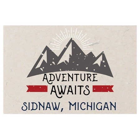 

Sidnaw Michigan Souvenir 2x3 Inch Fridge Magnet Adventure Awaits Design
