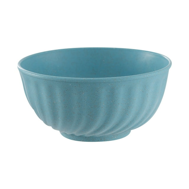 Btomtd Straw Bowl Children's Tableware Household Baby Health Tableware Kitchen Bowl Rice Bowl, Blue