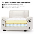 thumbnail image 4 of CDCASA 49.5" W Oversized Accent Chair, Chenille Cloud Sofa Chairs in Living Room, Comfy Reading Chair with Deep Seat, Modern Armchair in Extra Wide Armrests,Beige, 4 of 12