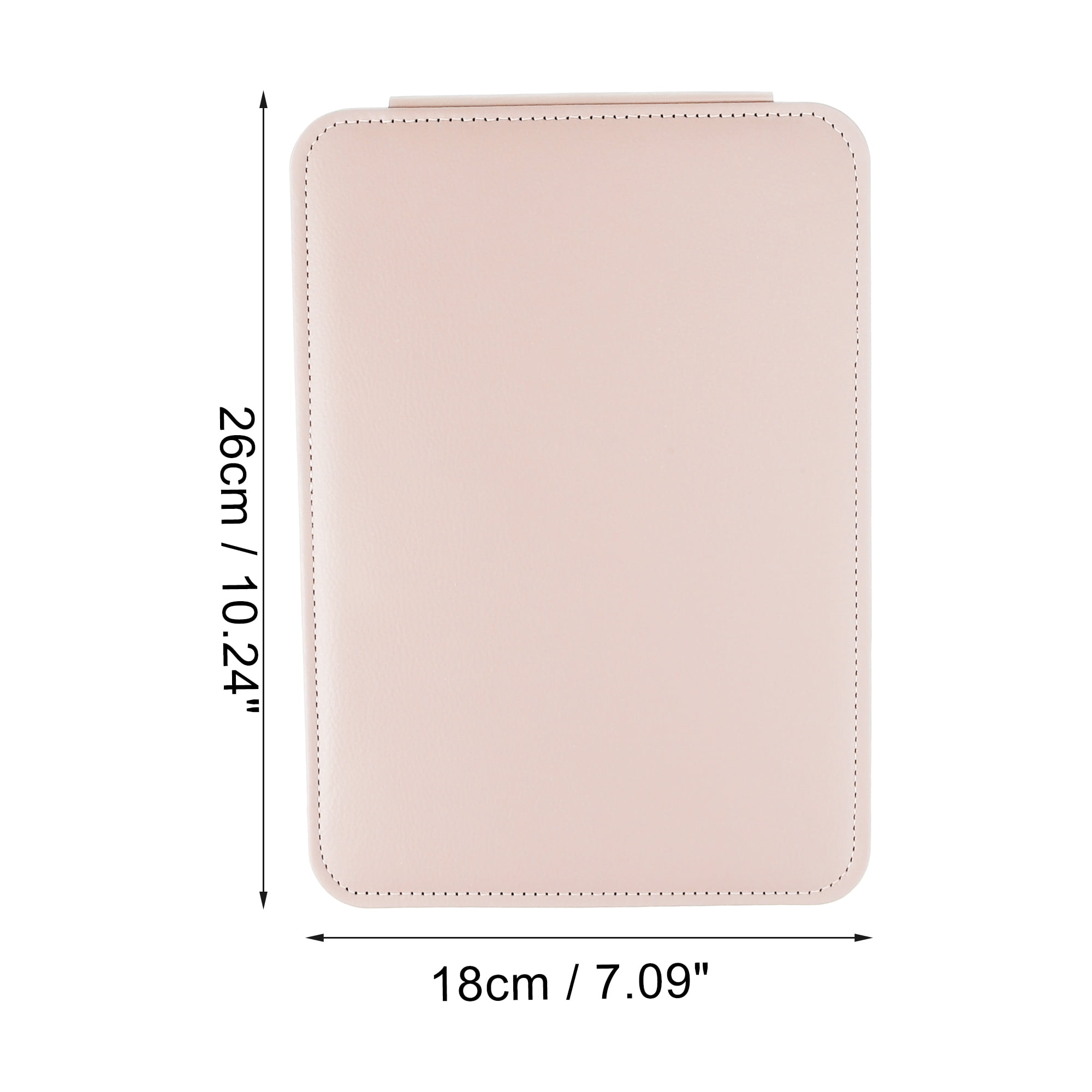 Unique Bargains 1pc Foldable Makeup Mirror for Travel and Vacation Pink Extra Large