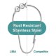thumbnail image 3 of Shower Curtain Rings Hooks Rustproof Stainless Steel Nickel Chrome Plating for Bathroom Shower Curtain Rods- Set of 12, 3 of 4