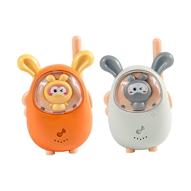 2 walkie-talkies para niños de 4 a 6 años para aventuras al aire libre y senderismo. Conejo