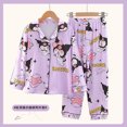 thumbnail image 5 of Pijamas de manga larga para niños de Anime Sanrioed Kuromi Cinnamoroll Melody, ropa de dormir para el hogar de dibujos animados Kawaii para niños y niñas de primavera, 5 of 5