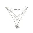 thumbnail image 7 of Jiaroswwei Three Layers Boho Turquoise Triangle Clavicle Chain Necklace Women Jewelry Gift, 7 of 7