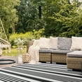 thumbnail image 5 of SAFAVIEH Beach House Henry Striped Indoor/Outdoor Area Rug, Light Gray/Charcoal, 5'3" x 7'6", 5 of 19