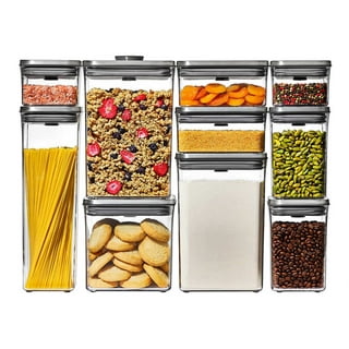 OXO Good Grips 0.2 Qt. Clear Square SAN Plastic Food Storage Container with  Stainless Steel POP Lid