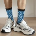thumbnail image 6 of Cauagu Sea Water Wave Print Crew Socks for Women and Men,Adult Athletic Running Socks 1-Pair Sports Socks Work Gear Socks with Moisture Wicking, 6 of 6