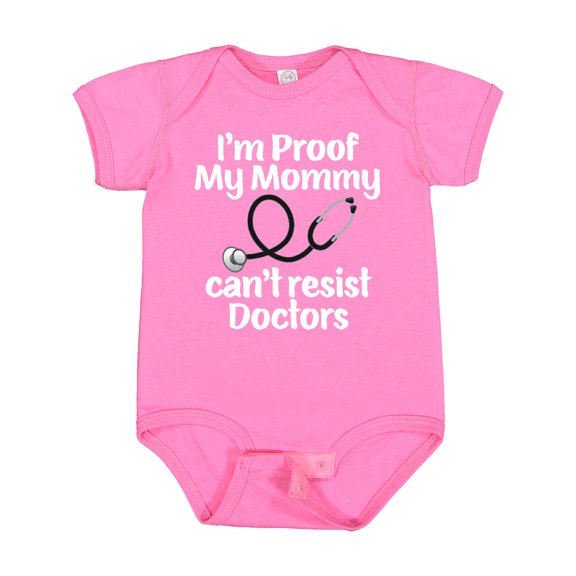 Inktastic Proof Mommy Cant Resist Doctor Dad Boys or Girls Baby Bodysuit