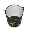thumbnail image 3 of Balery Mardi Gras6 Round Laundry Basket with Handles Waterproof Freestanding Laundry Hamper for Clothes Toys in the Dorm and Family-Small, 3 of 8