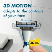 Gillette Mach3 3D Mens Manual Razor Handle and 2 Blade Refills, Silver