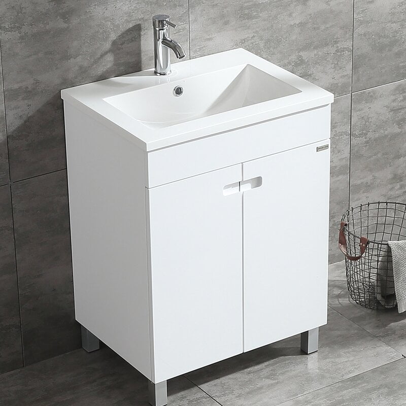 Walcut 24" Bathroom Vanity Storage Under Mount Single Vessel